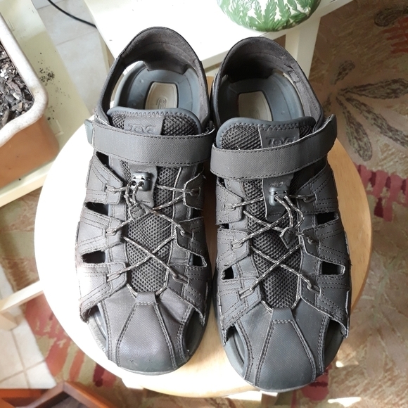 Teva Shoc Pad Men's Sandal / Shoes Brown Adventure Size 11.5 - Picture 1 of 6
